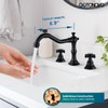 gotonovo 3 Hole Widespread Bathroom Sink Faucet Double Cross Handle