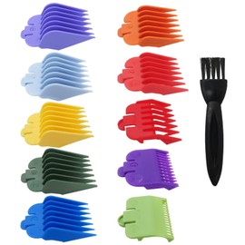 2025 Update 10pcs Hair Clipper Trimmer Guards Set Cutting Guides for Wxhl Clippers 5 Star Balding/ 5 Star Legend, Size 1.5/3/4.5/6/10/13/16/19/22/25mm Color Coded Attachment Replacement