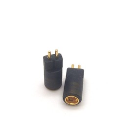 Pack of 1 Pair DIY MMCX to 0.78mm 2-Pin Adapter Conversion Headphone Connector 0.78mm to MMCX Earphones Audio Interface Replacement Transfer Connector (Black Straight)
