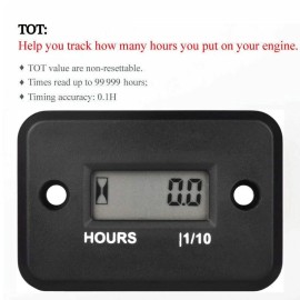 Runleader Digital Inductive Hour Meter Maintenance Reminder For Boat ATV Marine Snowmobile