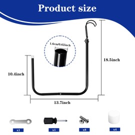 4 Pack Pool Solar Cover Holder Tube Set Keep Pool Keep Solar Blankets Off The Ground for Above-Ground Swimming Pool Solar Blankets Storage (Black)