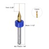 sourcing map 10pcs PCB Drill Bits 1/8" Shank 0.4mm Titanium