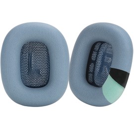 Earrock Silicone Ear Cup for AirPods Max Leather Ear Cushions Workout Earpads Headphone Accessories Sweat Proof with Noise Isolation Gel, Memory Foam, Protein Leather and Magnet Sky Blue