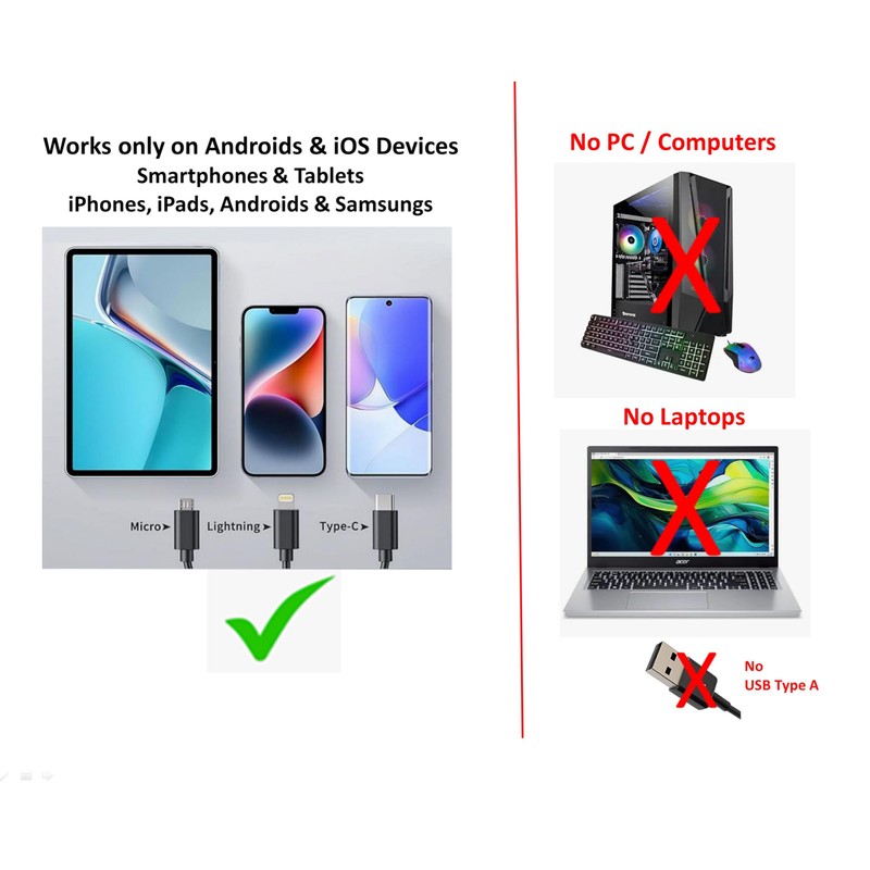 USB Digital Microscope, 50x-1600x Magnification Handheld, 1920P HD 8 LED