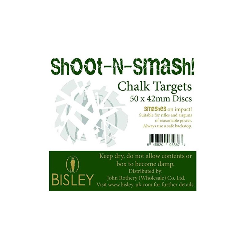Bisley Chalk Targets Shoot-n-smash 42 Mm Box Of 50
