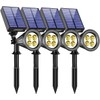 URPOWER Solar Lights Waterproof Solar Lights Outdoor 2-in-1 Adjustable Solar