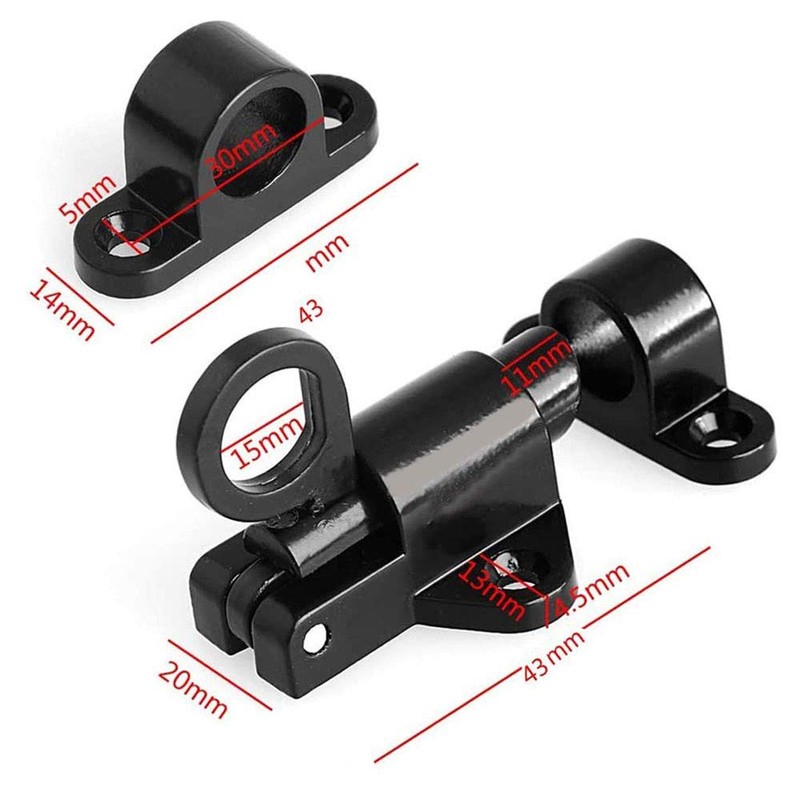 Bhina Pack of 2 automatic locking door latch, spring lock,