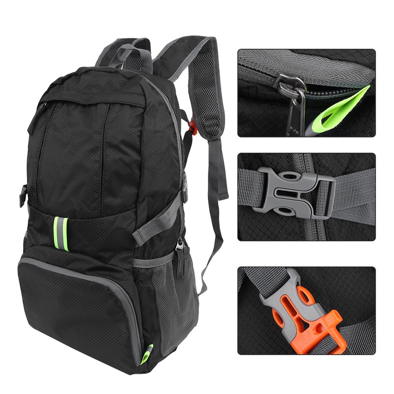 35L Waterproof Backpack Outdoor Lightweight Foldable Nylon Bag for Climbing