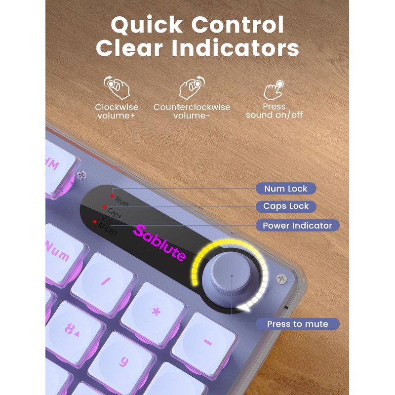 Wireless Keyboard and Mouse Combo - 9 Backlit Effects, Wrist