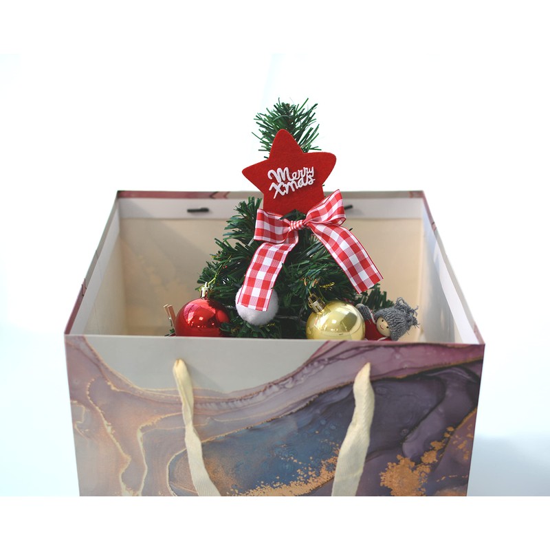 RUIFYRAY Extra Large Gift Bag, 11.8 inches Square Reusable Big