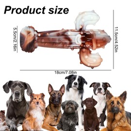 vesaneae Dog Chew Toy, Durable Nylon Cactus Shape Dog Toy, Indestructible Aggressive Chew Toy with Real Beef Flavor for Medium and Large Dogs