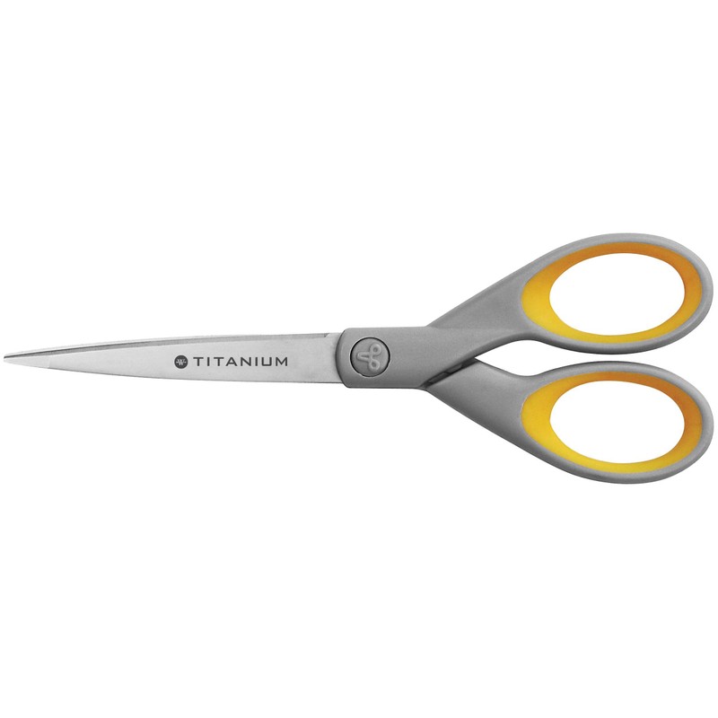 Westcott Titanium Super Softgrip Scissor Set (Pack of 5), Yellow