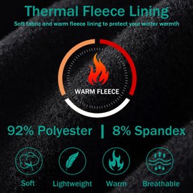 Junhooys Running Gloves Men Women Winter Thin Thermal Gloves Touch Screen Anti-Slip Lightweight Gloves Liners for Cycling Driving Biking (M)