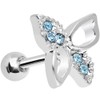 Body Candy Brilliant Blue 18 Gauge Breezy Butterfly Cartilage Tragus