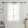 HUTO 2 Panels Small White Sheer Curtains 45 inches Long