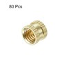 sourcing map M8 x 8mm(L) x 10mm(OD) Female Thread Brass