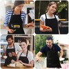 DDUP Kitchen Apron 2 Pack, Adjustable Black Kitchen Chef Aprons