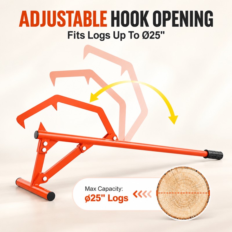 Timberjack Log Roller for Moving Logs – Adjustable Carbon Steel