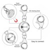 ALEXCRAFT Magnetic Necklace Clasps and Closures, 925 Sterling Silver Magnetic