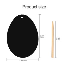 HOWAF Easter Scratch Art Egg Decorations, Easter Scratch Cards Scratch Art Papers, Creative Easter Crafts for Kids Easter Gifts Easter Party Bag Filler with Wooden Stylus, Ribbon, Pack of 20