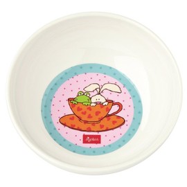 sigikid 23866 Melamine Bowl Frog & Rabbit Girl Recommended from 36 Months Turquoise / Pink