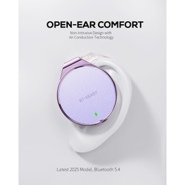 Wireless Earphones, Ear-hook, Bluetooth 5.4 Compatible, Open Type, Foldable, Binaural Foldable, Up to 52 Hours of Continuous Playback, Lightweight Sports Headset, Suitable for Work, Jogging, Office