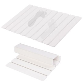 Foldable Stone Bath Mat,Super Absorbent Diatomaceous Earth Mat,24”x 16” Non-Slip Quick Drying,Luxury Dry Pad for Bathroom, Nature