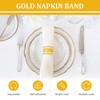 200Pcs Upgrade Lengthened Paper Napkin Band,Napkin Ring Self Adhesive, Silverware