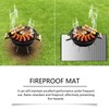 Fire Pit Mat,100x100cm Fi/Reproof Heat Resistant BBQ &Grill Mat for