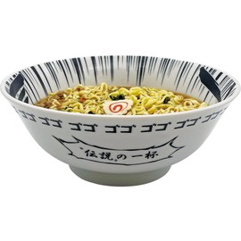 Funny Tableware Comic Ramen Bowl, Bowl, Donburi, Approx. Diameter 19 x 8 cm, 810 ml, Don, Tableware, Goods, Souvenirs, Year-End Party, Birthday Present, White, Made in Japan SAN4749