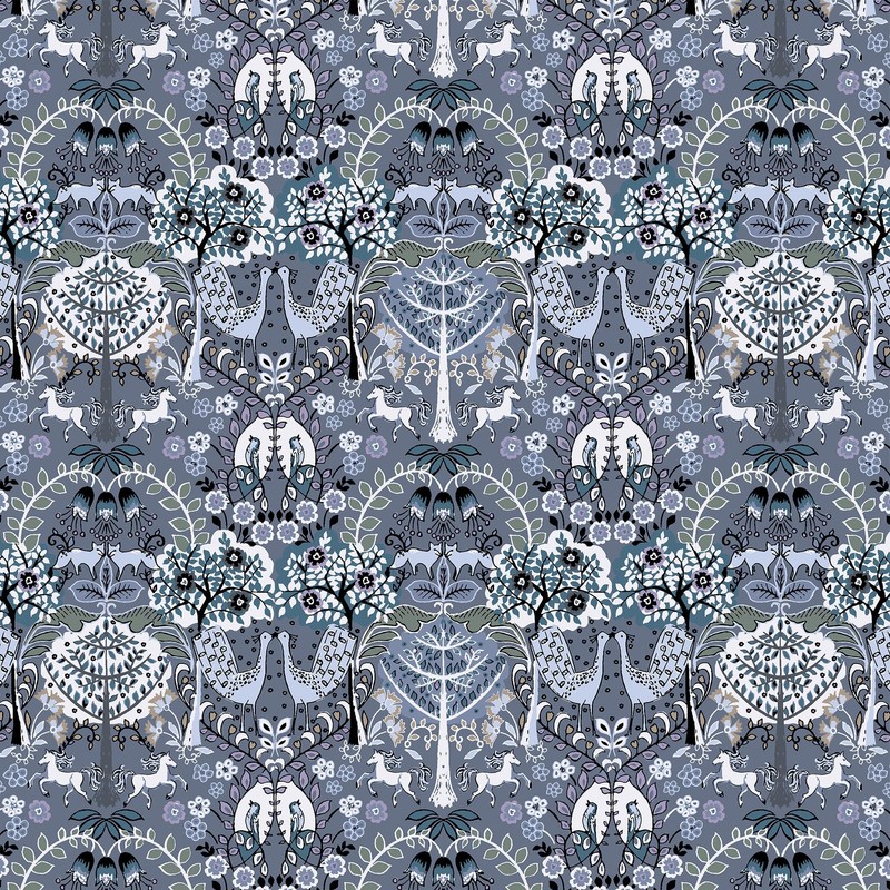 Cotton Slouchy Tote Bag, Enchantment Blue