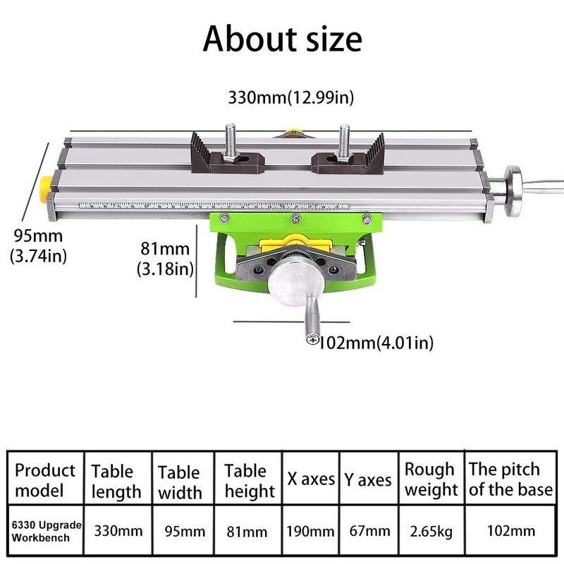 Compound Slide Table, MYSWEETY Worktable Milling Working Cross Table Milling