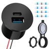 Filluck RV USB Outlet 12V/24V Quick Charger, Dual PD3.0 &