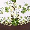 Grelucgo Small Embroidered Shamrock Tablecloth, St. Patrick's Day Decor (Round