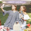 LEDAOU Insulated Lunch Box Women Reusable Lunch Bag Cord Lunch