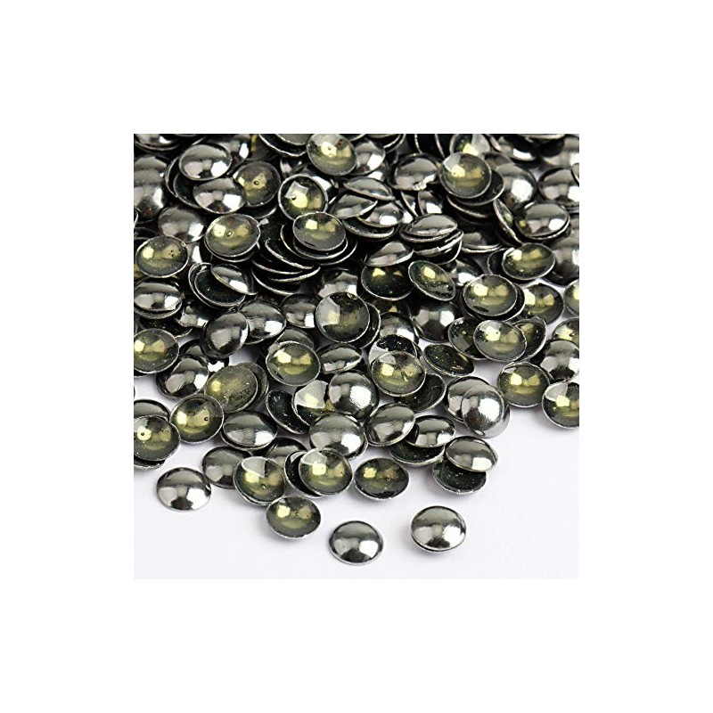 Beadsland Dome Studs Hotfix in Size 6mm,1/3 Round Flat Back