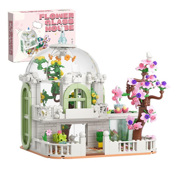 Loyratche Botanical Garden Building Set, Flower Glass House Building Block