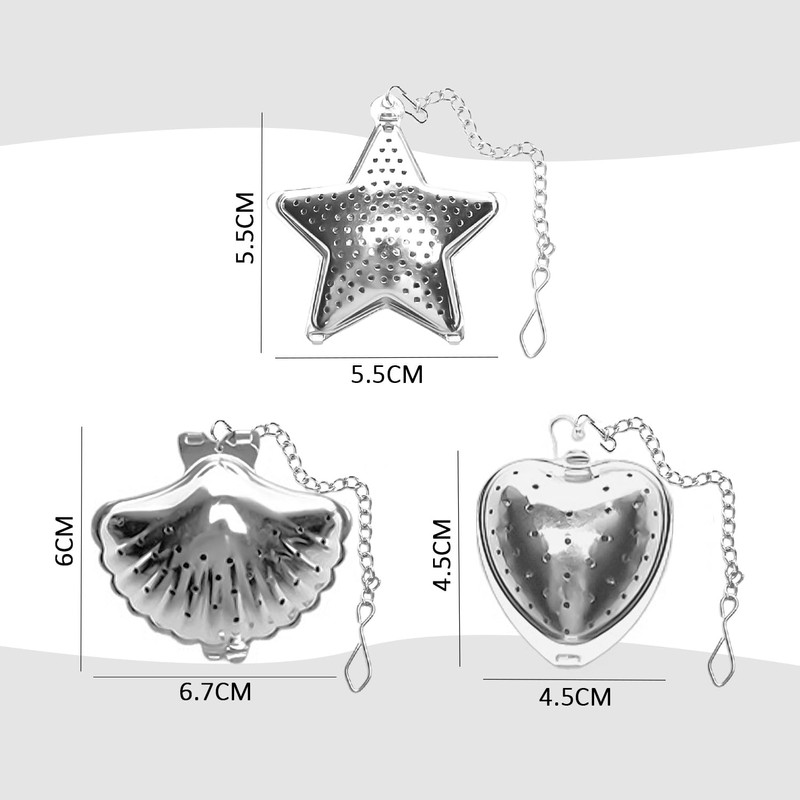 UBSIUH 3 Pieces Of Chain Tea Filter, Stainless Steel Tea