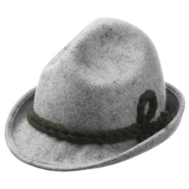 Dreispitz Kids Wool Felt Hat alpine hat wanderer´s hat (51 cm - grey)