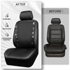 CAR PASS Leather Bling Diamond Car Seat Covers Full Set,