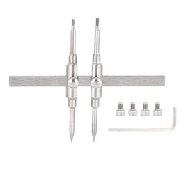 Maranon Camera Lens Key, 10 mm - 130 mm Professional Repair Tool Set for DSLR Lenses, Double Head, Silver, Approx. 14 x 12 x 2 cm/5.5 x 4.7 x 0.8 Inches