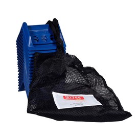 Mytee Products (120 Pieces Blue 4"x6" Flatbed Edge Protectors with Carrying Case - 4" Winch Ratchet Straps Corner Protectors for Flatbed Cargo Load