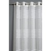 GARDINIA Sheer Eyelet Curtains 3D Stripe Sheer Eyelet Curtain Panel