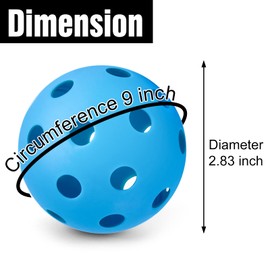 Mototo 12 Pack Plastic Baseball Practice Baseballs Hollow Softball Lightweight Training Balls with a Drawstring Bag for Hitting, Baseball Training Indoor Outdoor Use (Blue)