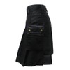 Tartanista Plain Black Heavy Cotton Utility/Wilderness Kilt 30