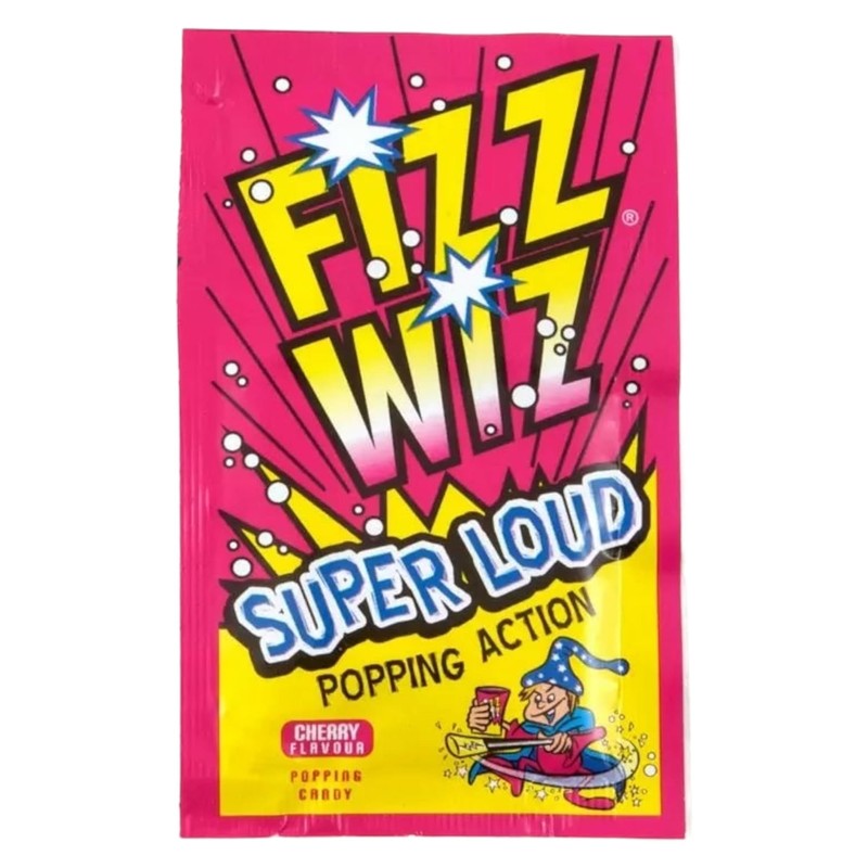 Fizz Wiz Popping Candy Cherry - 15 Packets of 5g