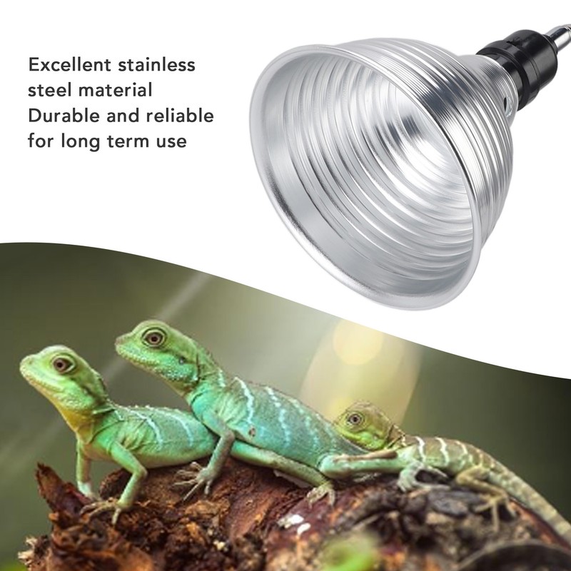 Reptile Heat Lamp Fixture Adjustable Rotate Clamp for Pet Heating