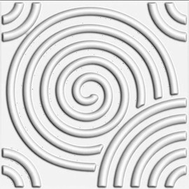 Kingsman 19.6 in. x 19.6 in. x 1 in. Off-White ECO Plant Fiber Material Glue-On Wainscot 3D Wall Panels (10-Pack) (Spiral)