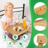 Bed Tray Table with Handles Folding Legs, Bamboo Breakfast Food