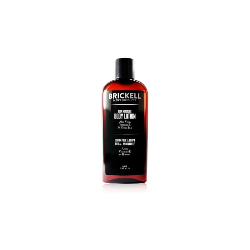 Brickell Mens Products Deep Moisture Body Lotion, 8 Ounce
